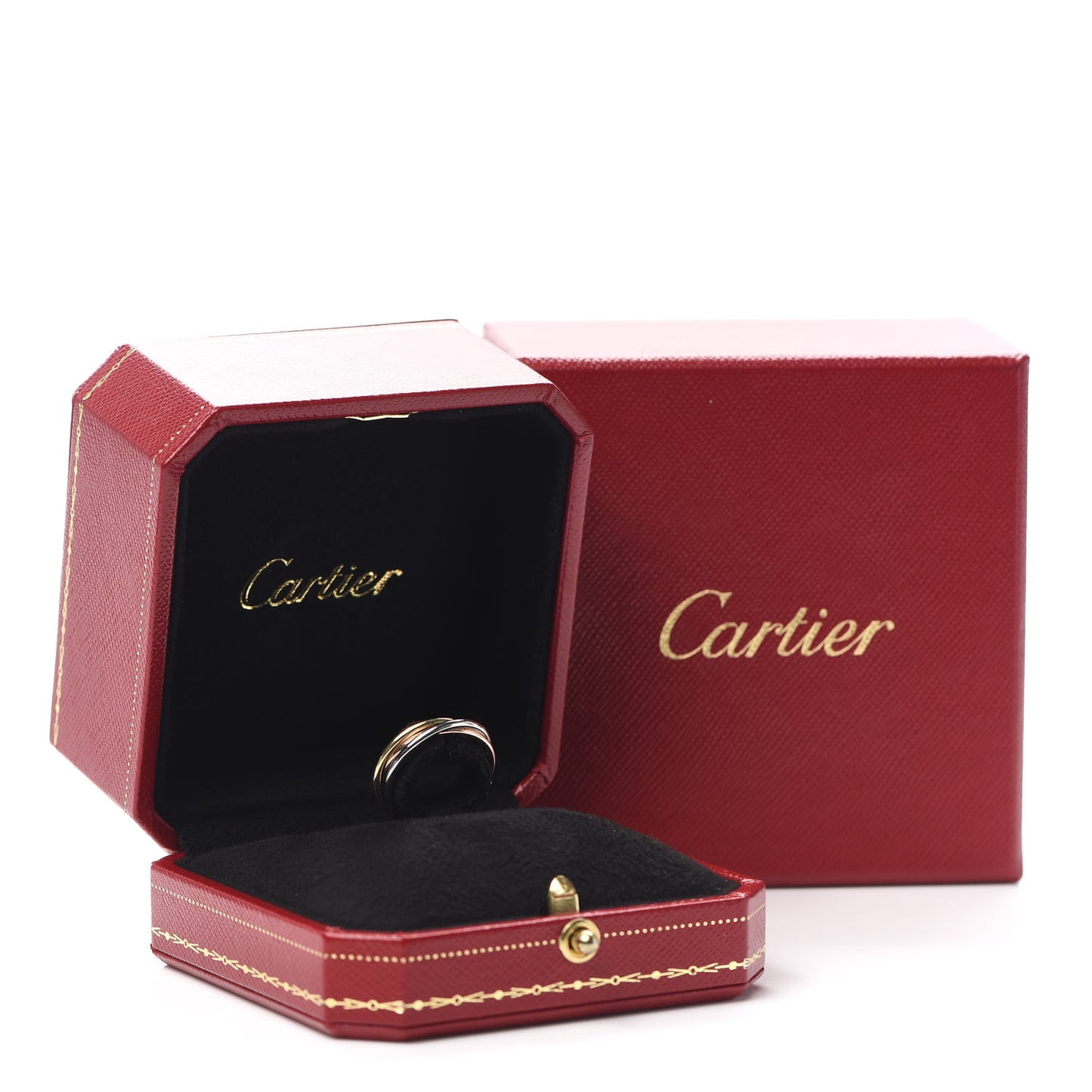 18K Pink Yellow White Gold Extra Small Trinity Ring 49 4.75