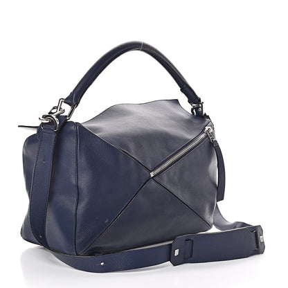Loewe Calfskin Large Puzzle Bag Deep Blue 3 of 10