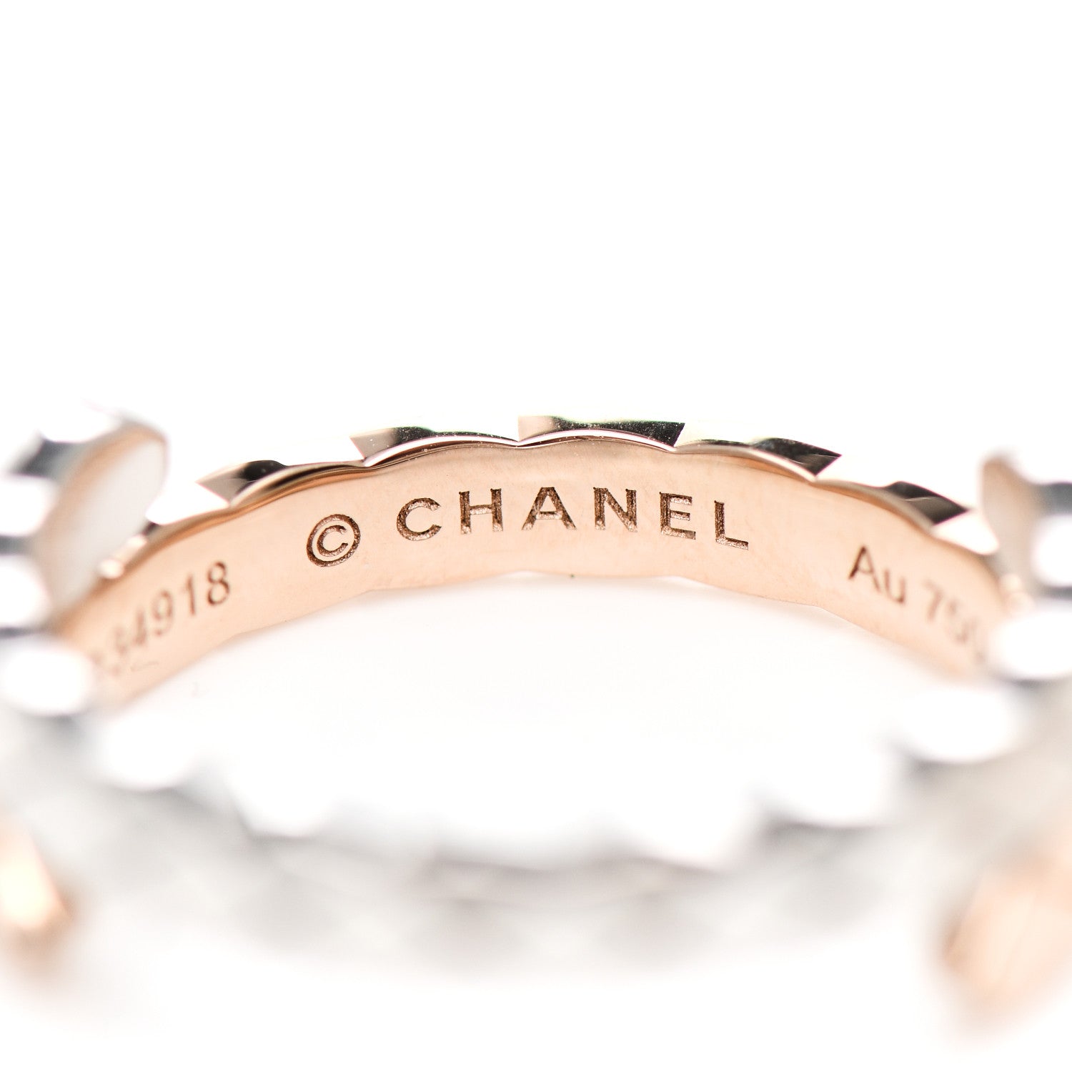 Chanel 18K White Beige Gold Diamond Coco Crush Toi et Moi Ring 55 7.25 4 of 7