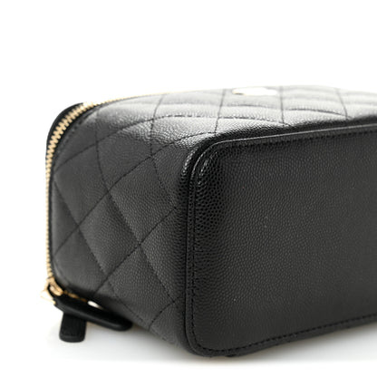Chanel Caviar Quilted Small Vanity Case With Chain Black 9 of 11