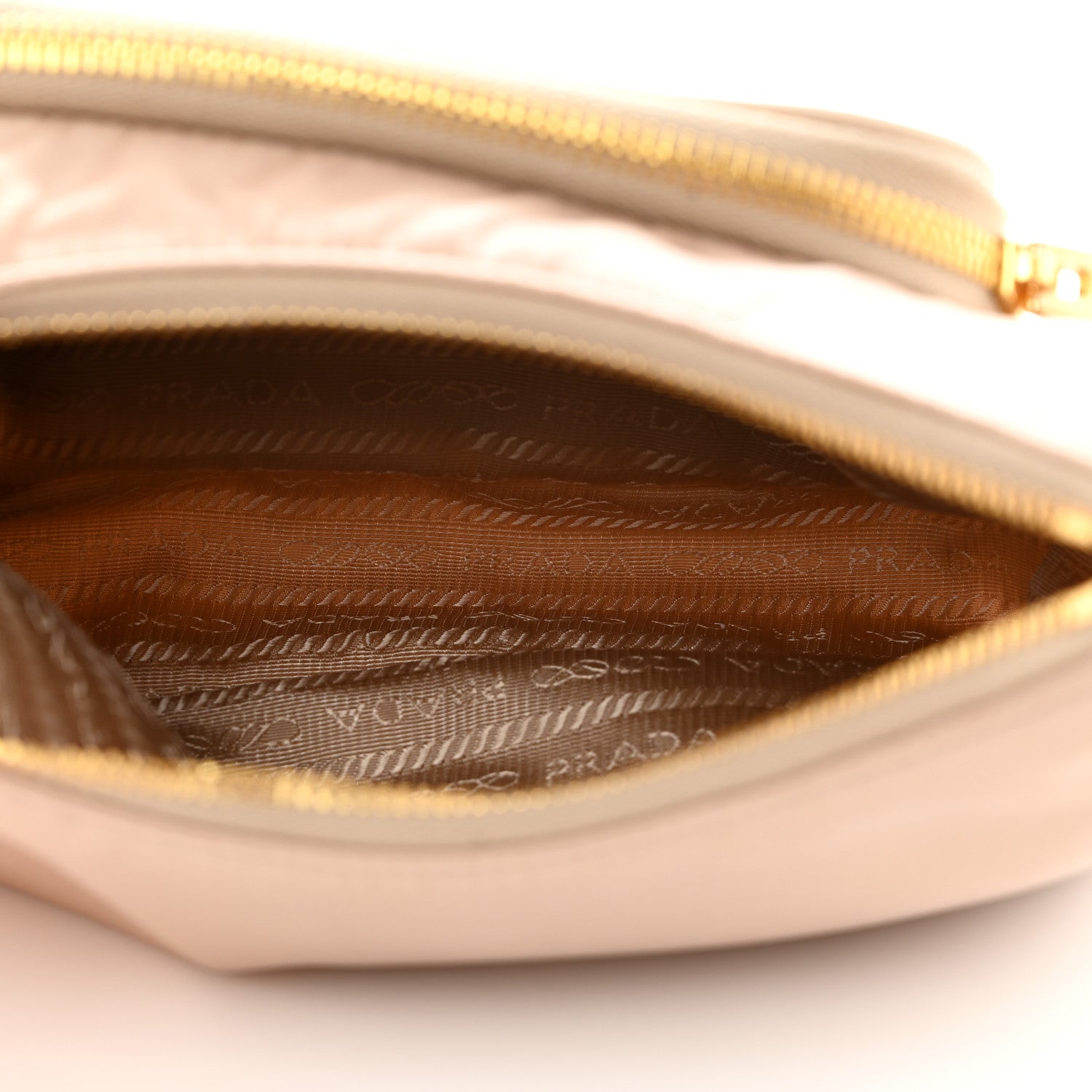 Prada Re-Nylon Ostrich Mini Shoulder Bag Cammeo 5 of 10