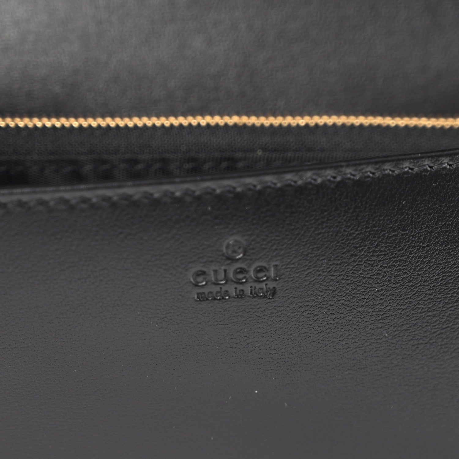 Gucci Boarded Plutone Calfskin Horsebit 1955 Wallet On Chain Black 6 of 11