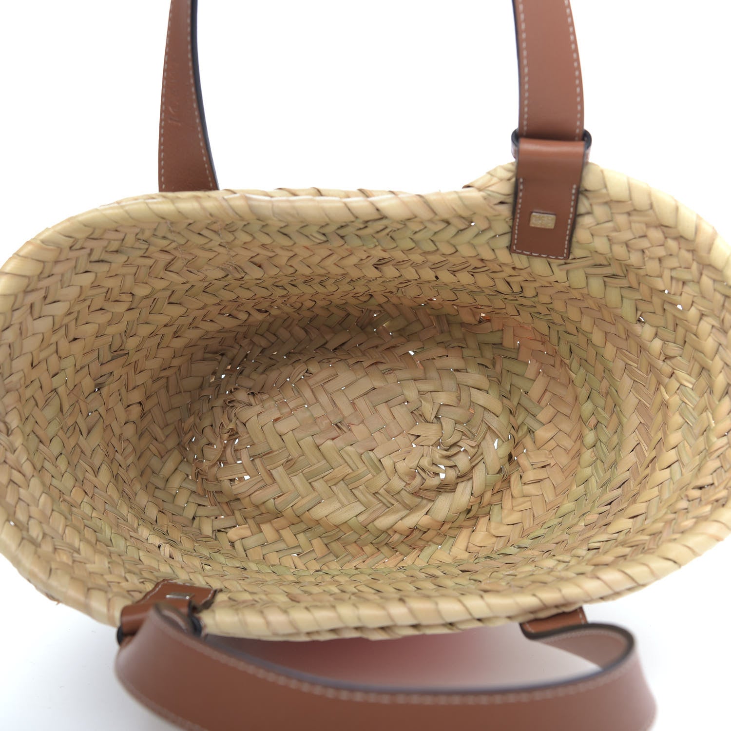 Loewe Raffia Small Basket Tote Bag Natural Orange 5 of 8