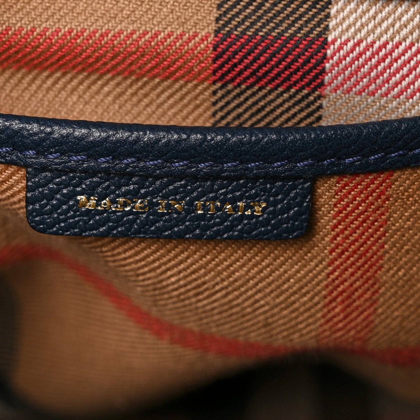 Soft Grain Calfskin Medium Buckle Tote Blue Carbon