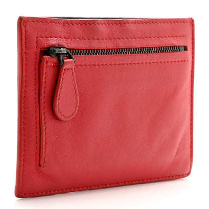 Bottega Veneta Calfskin Intrecciato Zip Card Holder Bordeaux 3 of 13