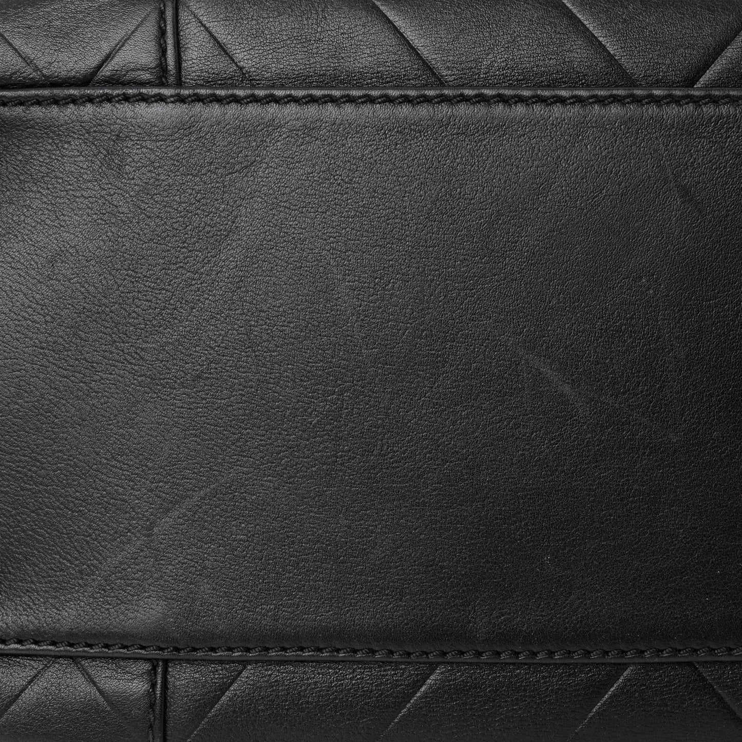 Calfskin Chevron CC All Day Long Boston Black