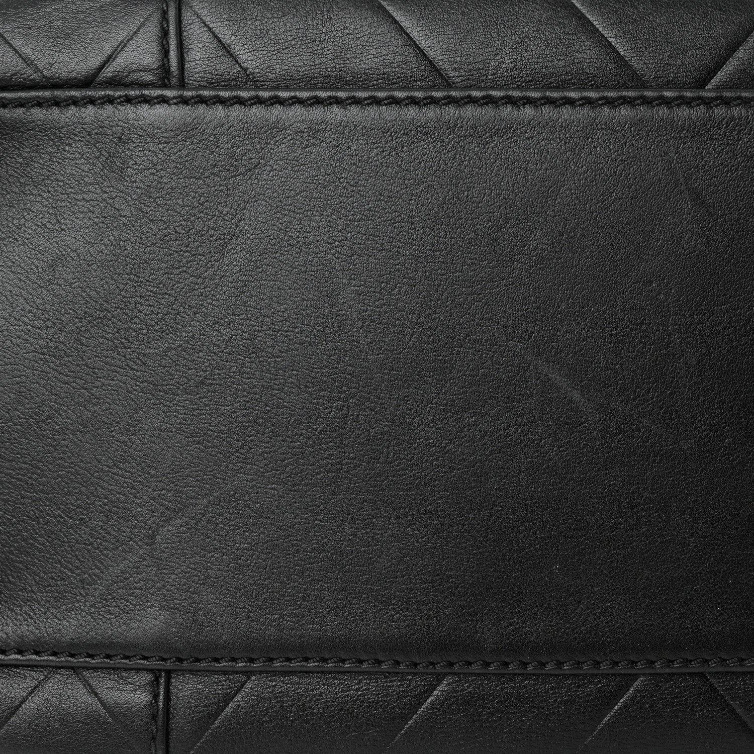 Chanel Calfskin Chevron CC All Day Long Boston Black 11 of 12