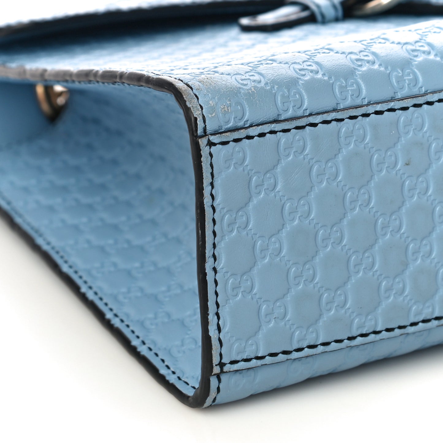 Microguccissima Medium Emily Chain Shoulder Bag Mineral Blue