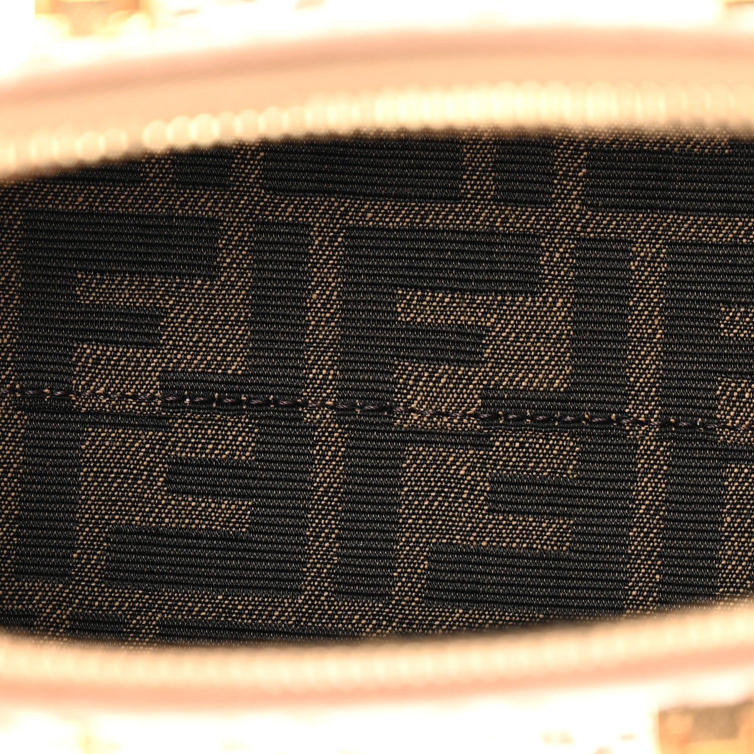 Fendi Raffia Chenille Vitello King Plexiglass Micro FF Mini By The Way Top Handle Boston Bag Naturale White 5 of 11