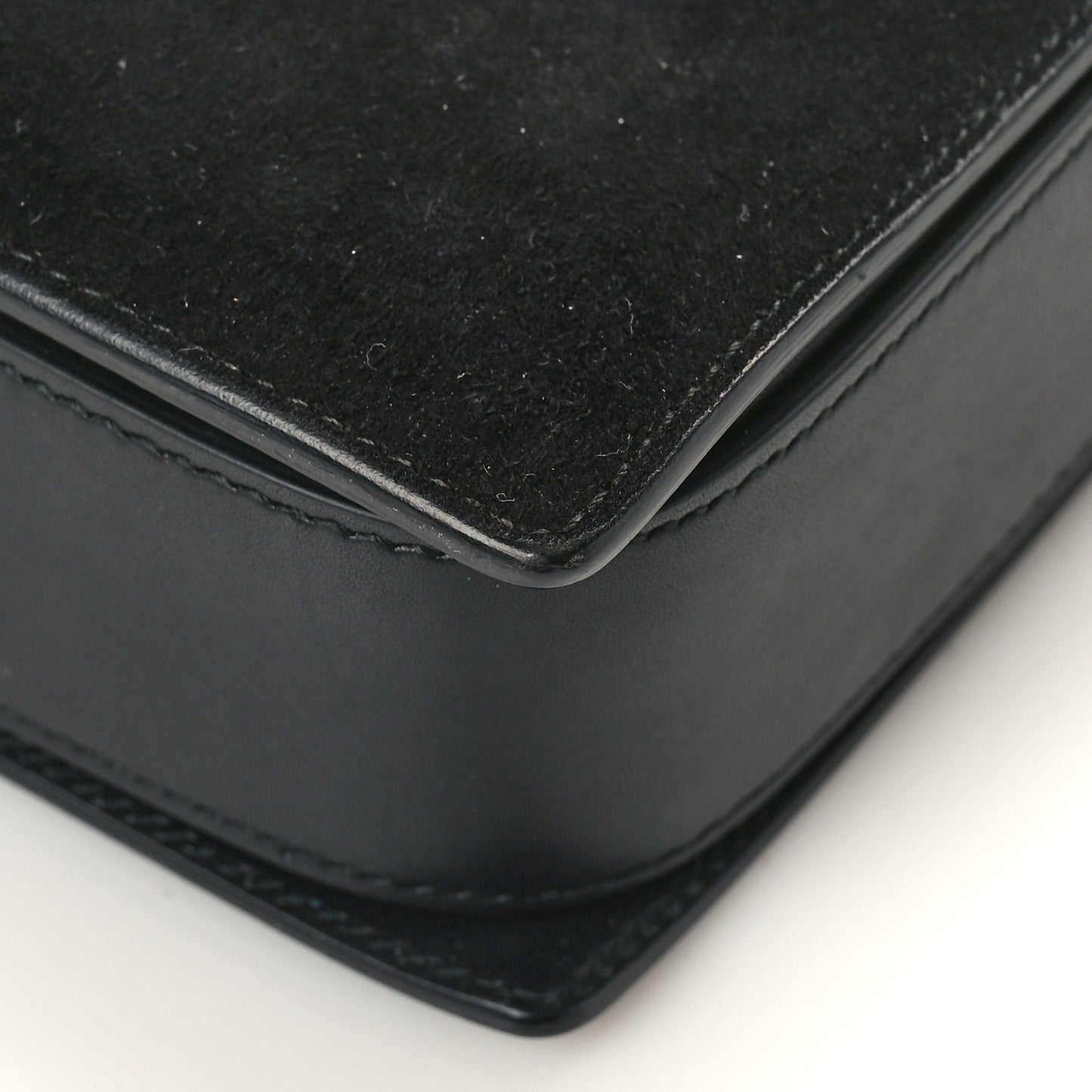 Suede Calfskin Medium Classic Lulu Bag Black