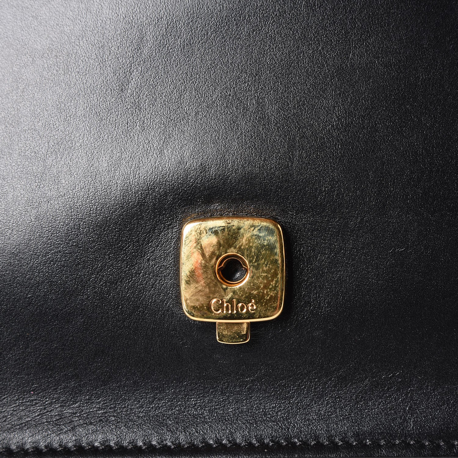Chloe Calfskin Suede C Clutch With Chain Black 9 of 12