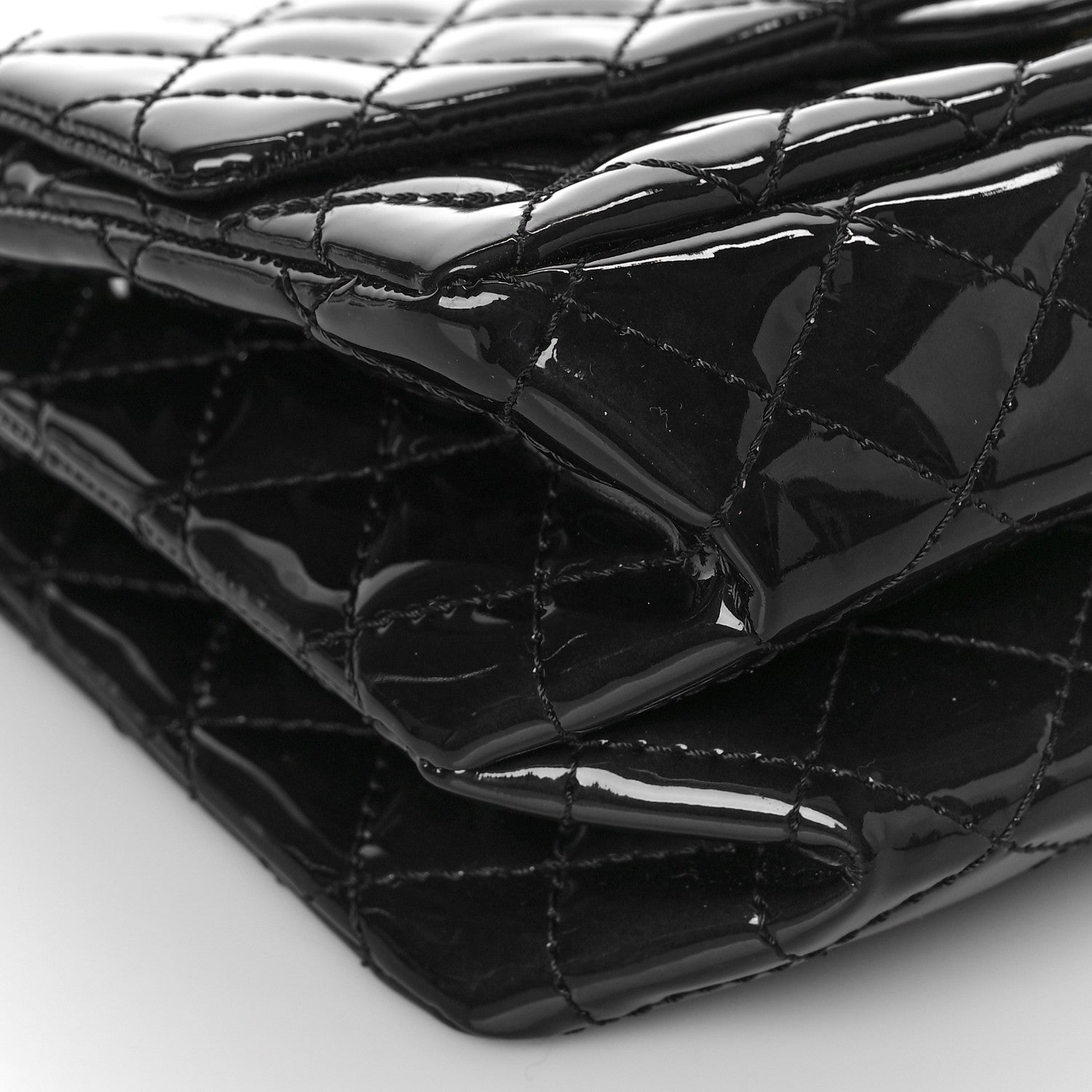 Chanel Patent Quilted Accordion Reissue 2.55 Flap Navy 8 of 9