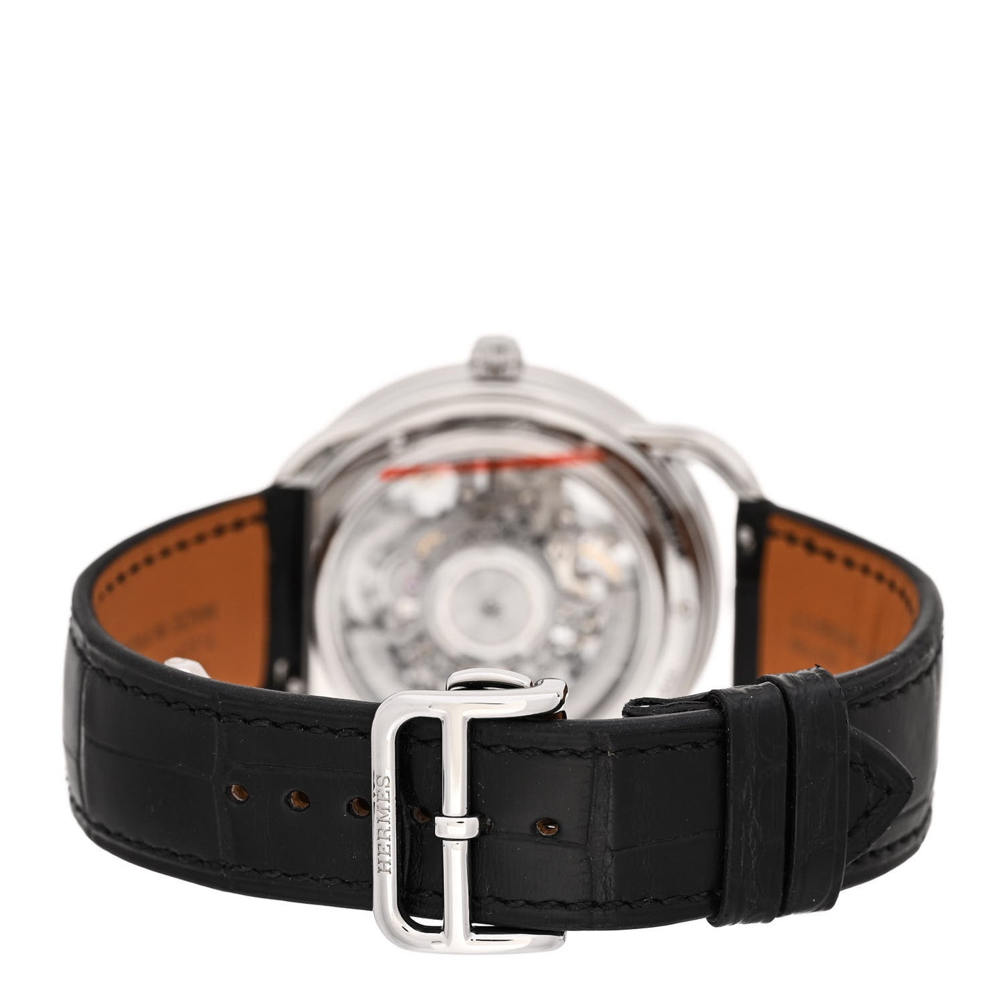 Stainless Steel Alligator 40mm Arceau Squelette Automatic Watch Noir