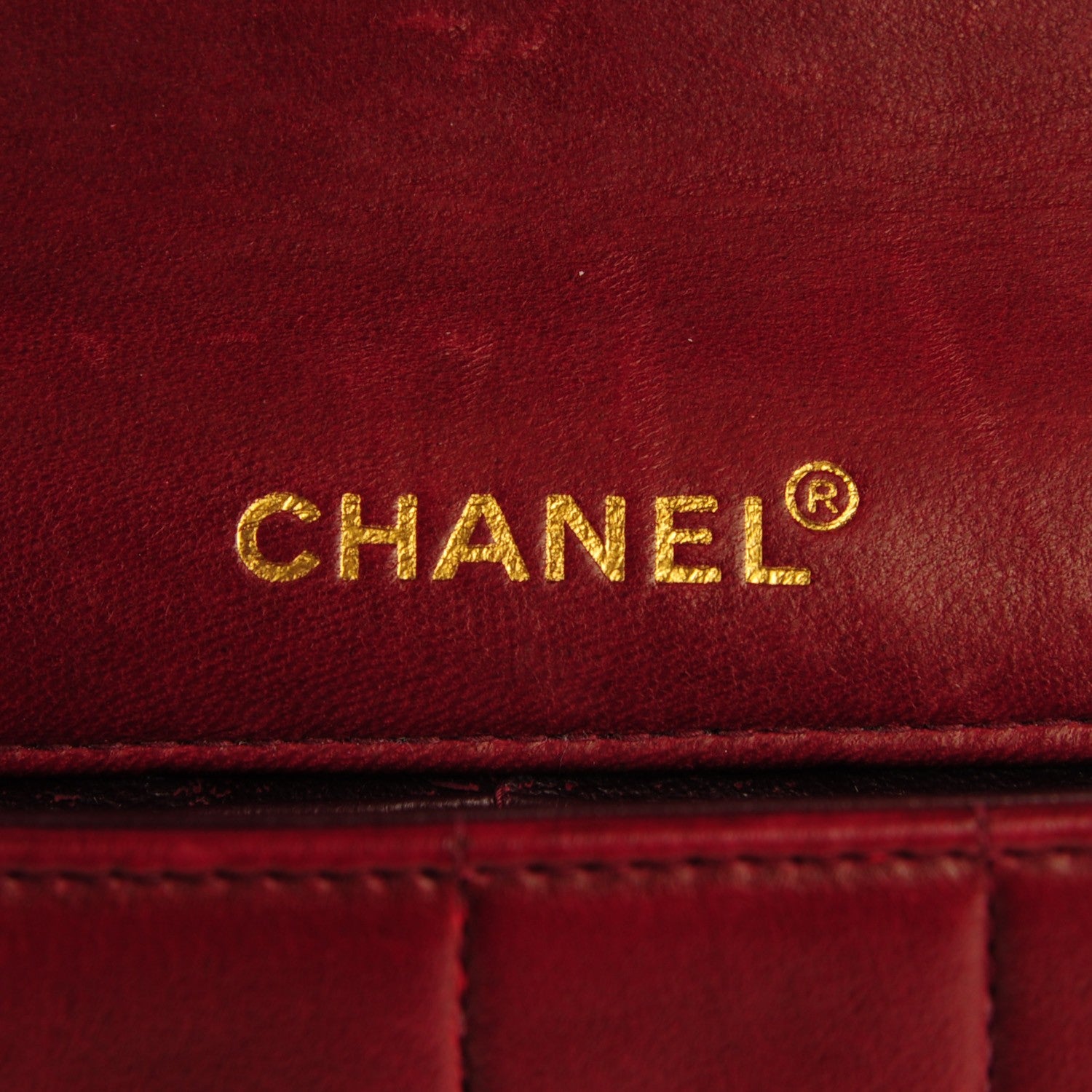 Chanel Lambskin Quilted East West Chocolate Bar Flap Red 6 of 9