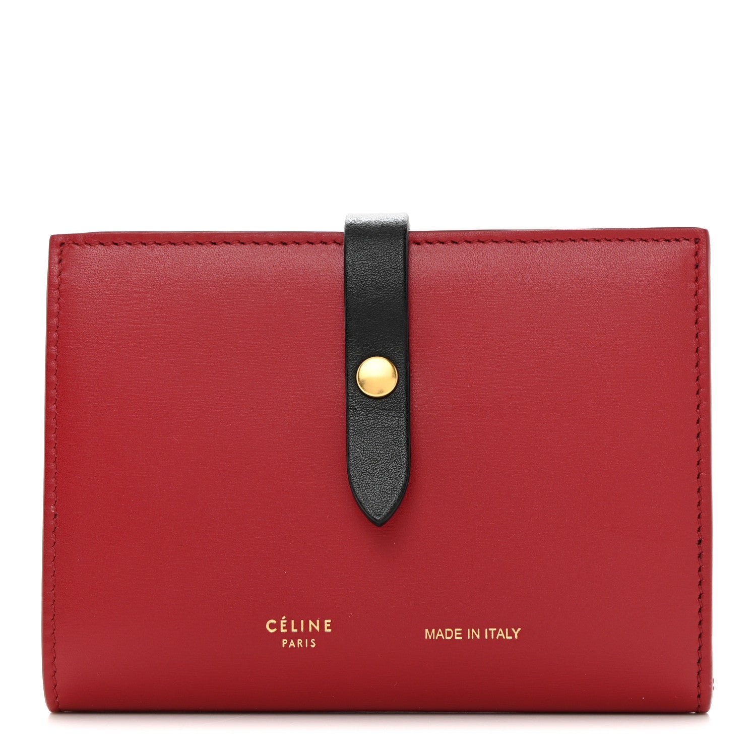 Celine Smooth Calfskin Medium Multifunction Strap Wallet Coquelicot 1 of 8