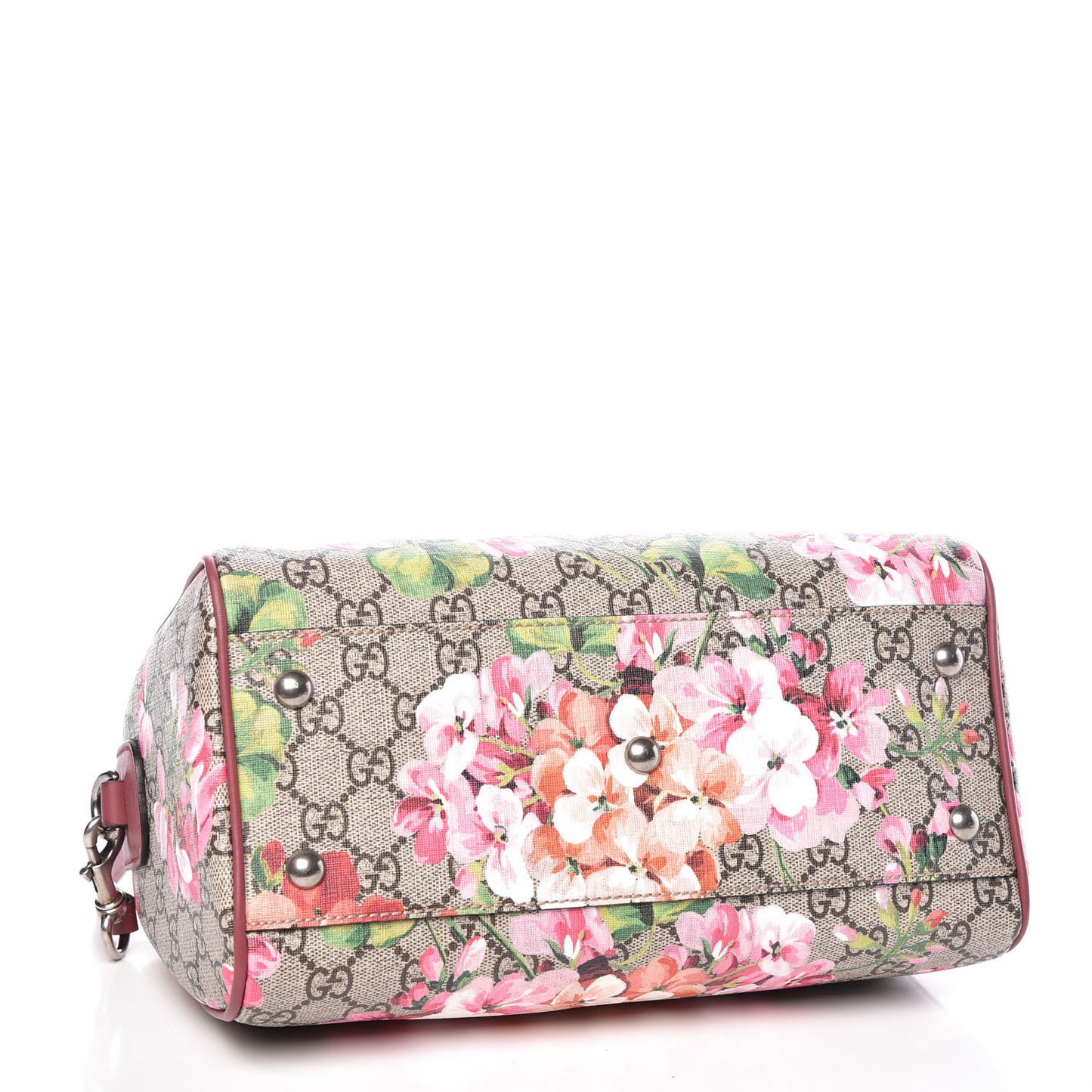 GG Supreme Monogram Blooms Small Boston Beige Multicolor Dry Rose