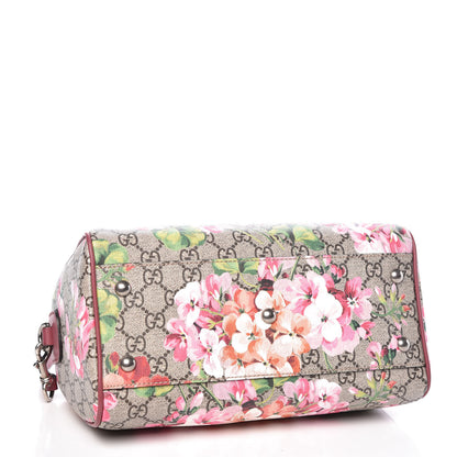 Gucci GG Supreme Monogram Blooms Small Boston Beige Multicolor Dry Rose 4 of 9