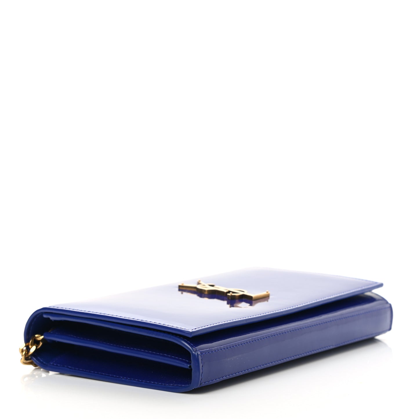 Patent Calfskin Monogram Kate Wallet On Chain Royal Blue