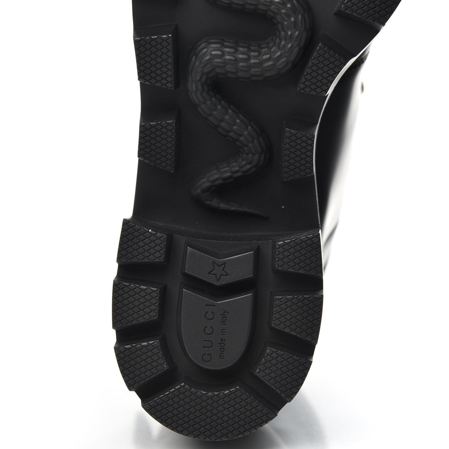 Calfskin Sylvie Web Lace Up Combat Boots 38.5 Black