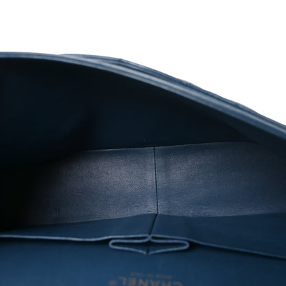 Chanel Lambskin Quilted Maxi Double Flap Blue 5 of 10