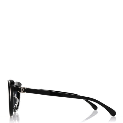 Chanel Acetate Polarized Cat Eye CC Sunglasses 5432 Black 3 of 8