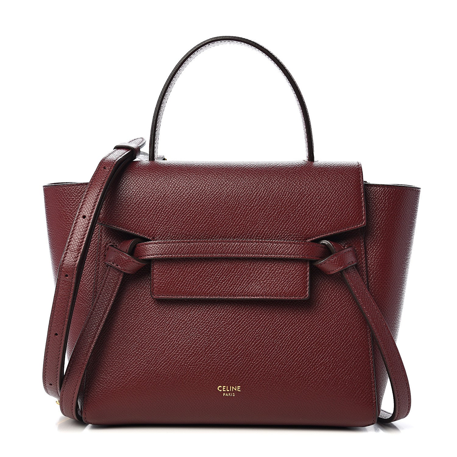 Celine Grained Calfskin Nano Belt Bag Light Burgundy 1 of 9