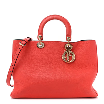 Christian Dior Bullcalf Large Diorissimo Tote True Red 1 of 19