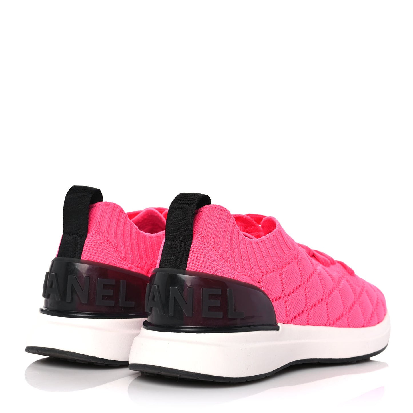 Mixed Fibers Quilted Womens CC Sneakers 35.5 Bright Pink