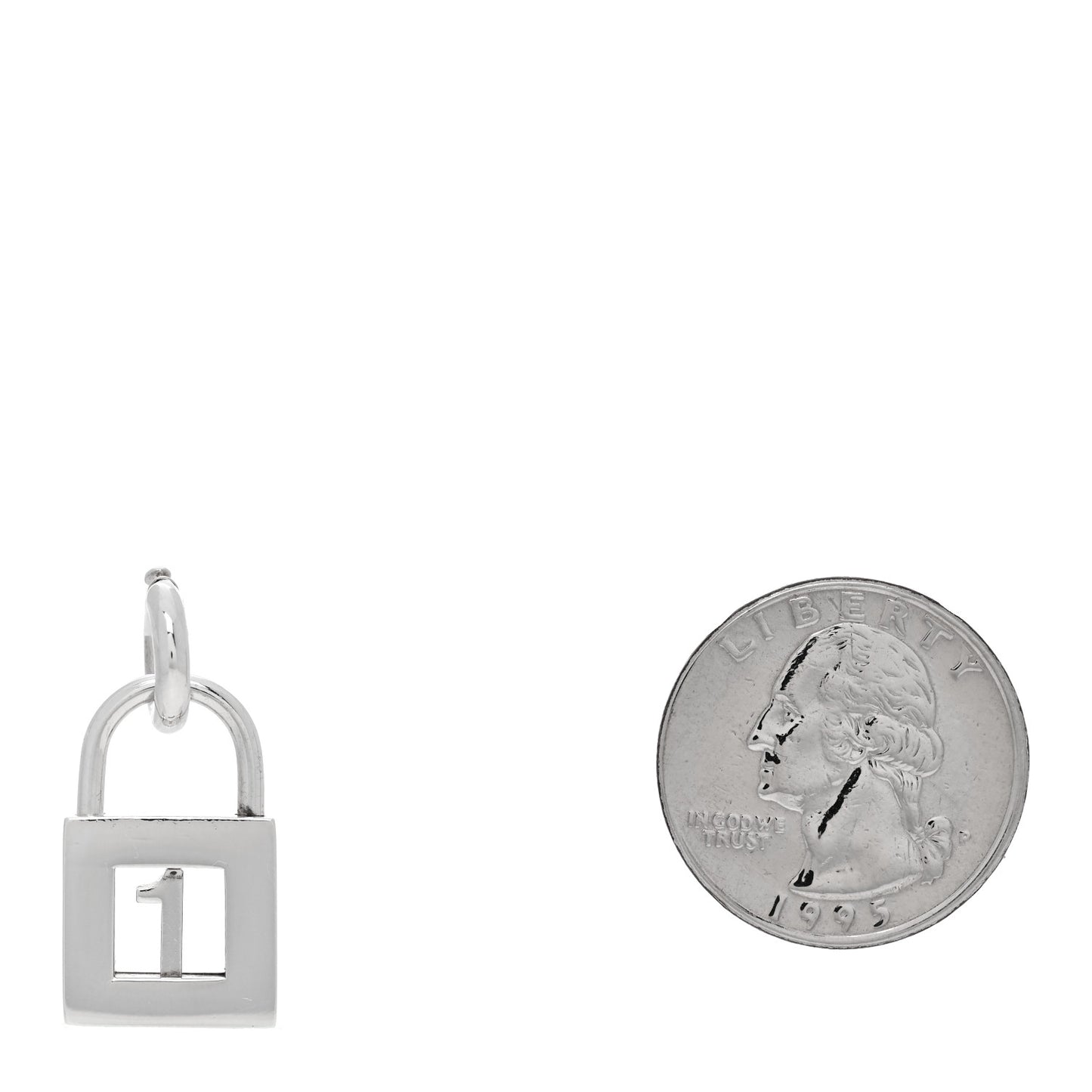 Sterling Silver No 1 Lock Charm Pendant