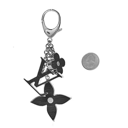 Louis Vuitton Fleur d'Epi Bag Charm Black 2 of 3