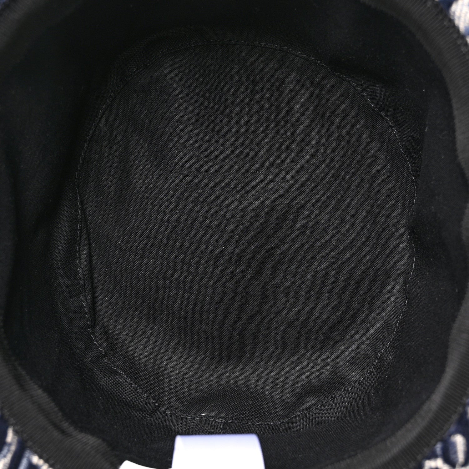 Christian Dior Velvet Oblique Large Brim Bucket Hat 58 Bleu Red 7 of 9