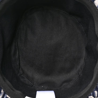 Christian Dior Velvet Oblique Large Brim Bucket Hat 58 Bleu Red 7 of 9