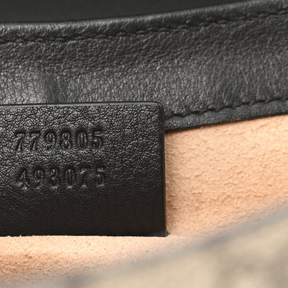 Gucci GG Supreme Monogram Web Medium Padlock Messenger Shoulder Bag Black 7 of 15