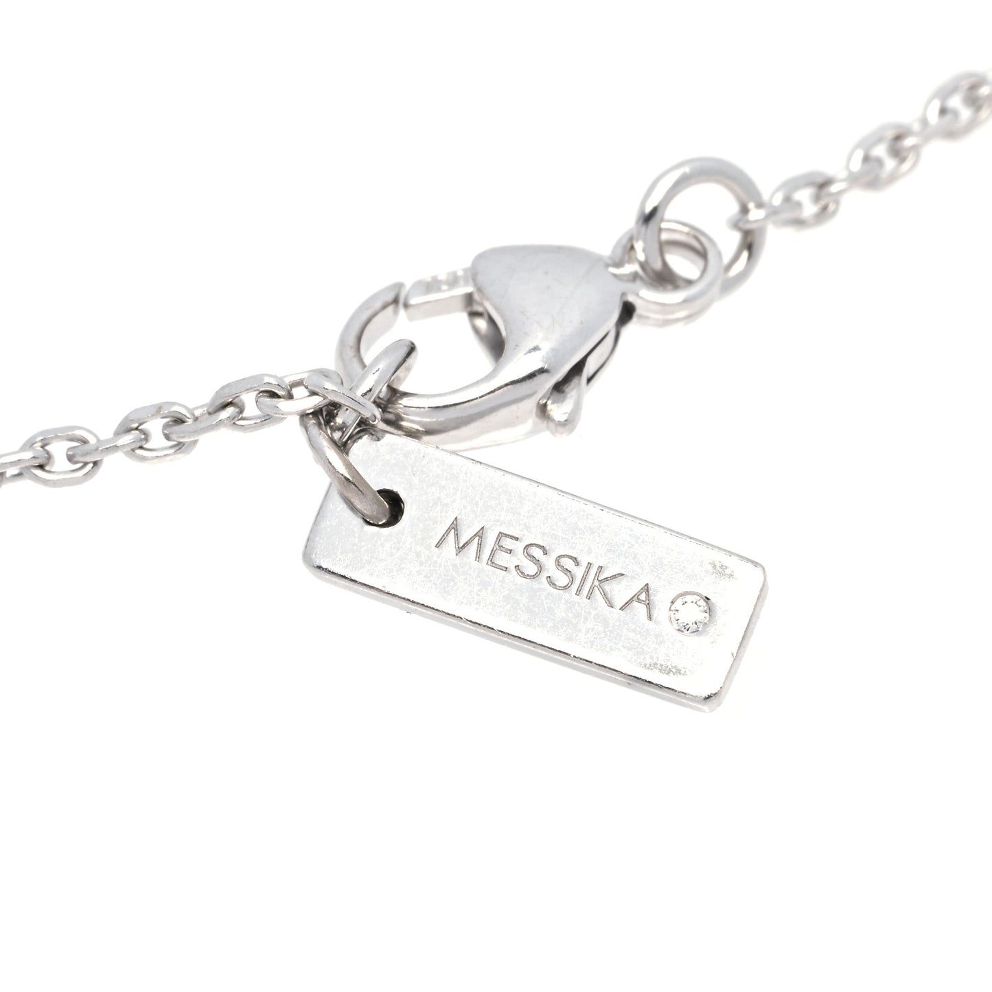 18K White Gold Diamond Joy Coeur Heart Pendant Necklace