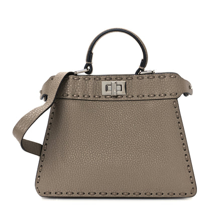 Fendi Cuoio Romano Selleria Mini Peekaboo I SEE U Iconic Satchel Fettuccia 2 of 19