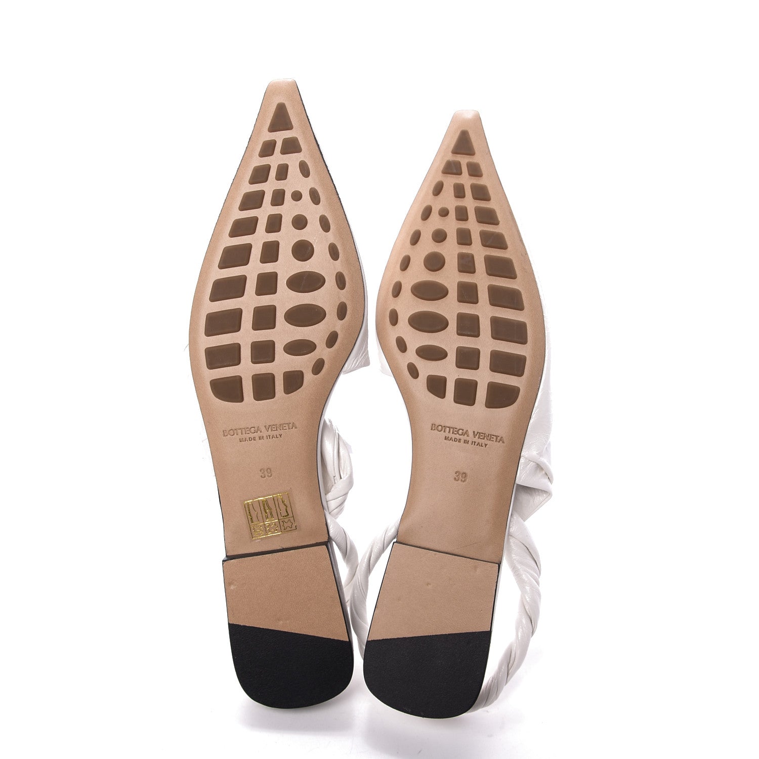 Bottega Veneta Nappa BV Point Ballet Flats 39 White 5 of 8