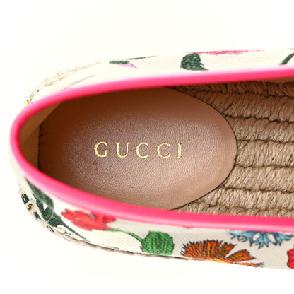 Gucci Canvas Flora Print Espadrilles 39 White Multicolor Fuxia 7 of 9