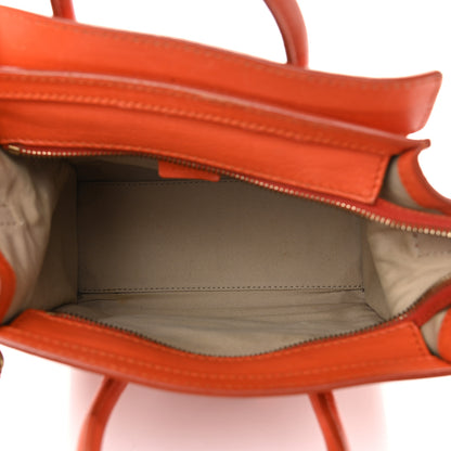 Celine Smooth Calfskin Nano Luggage Orange 5 of 22