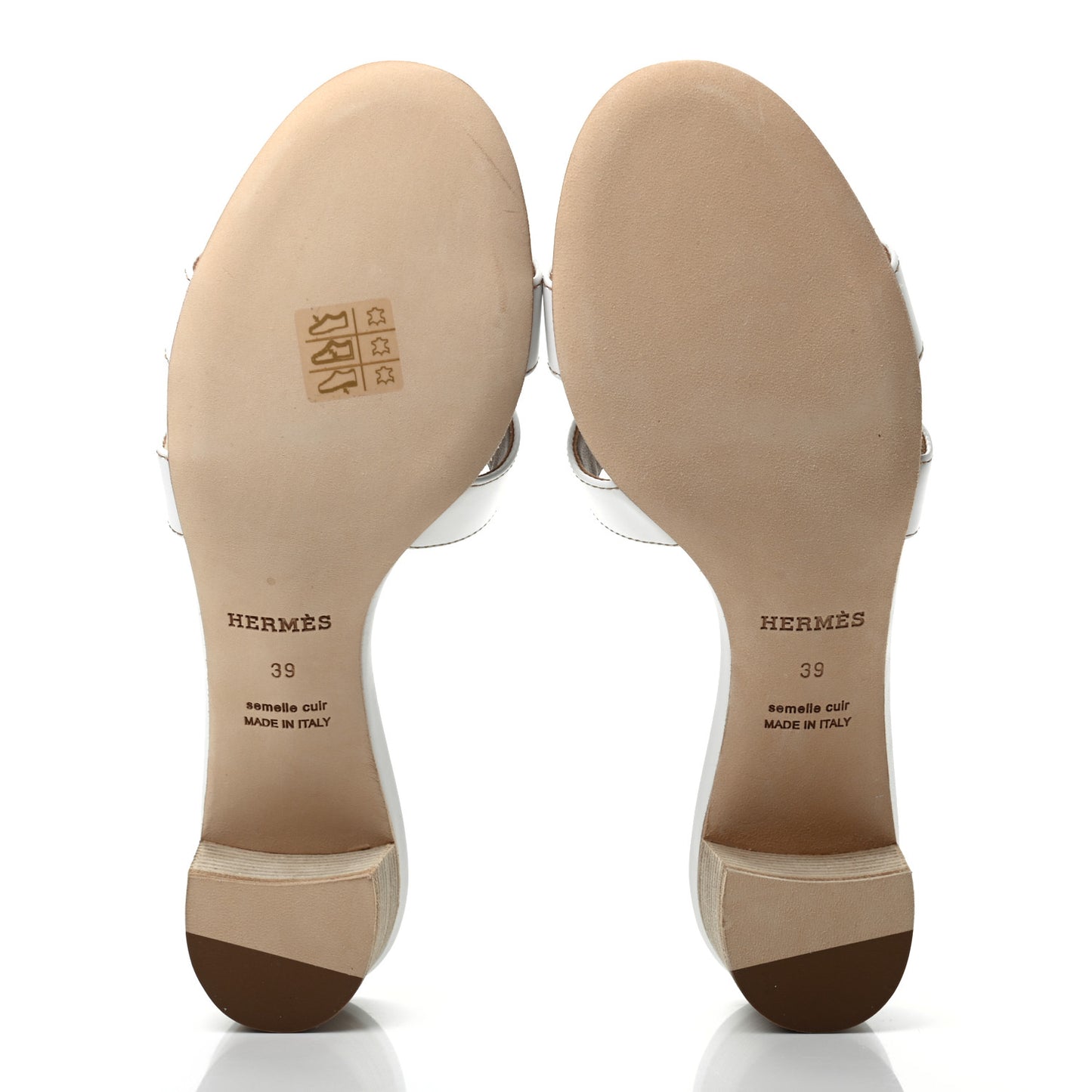 Calfskin Oasis Sandals 39 White