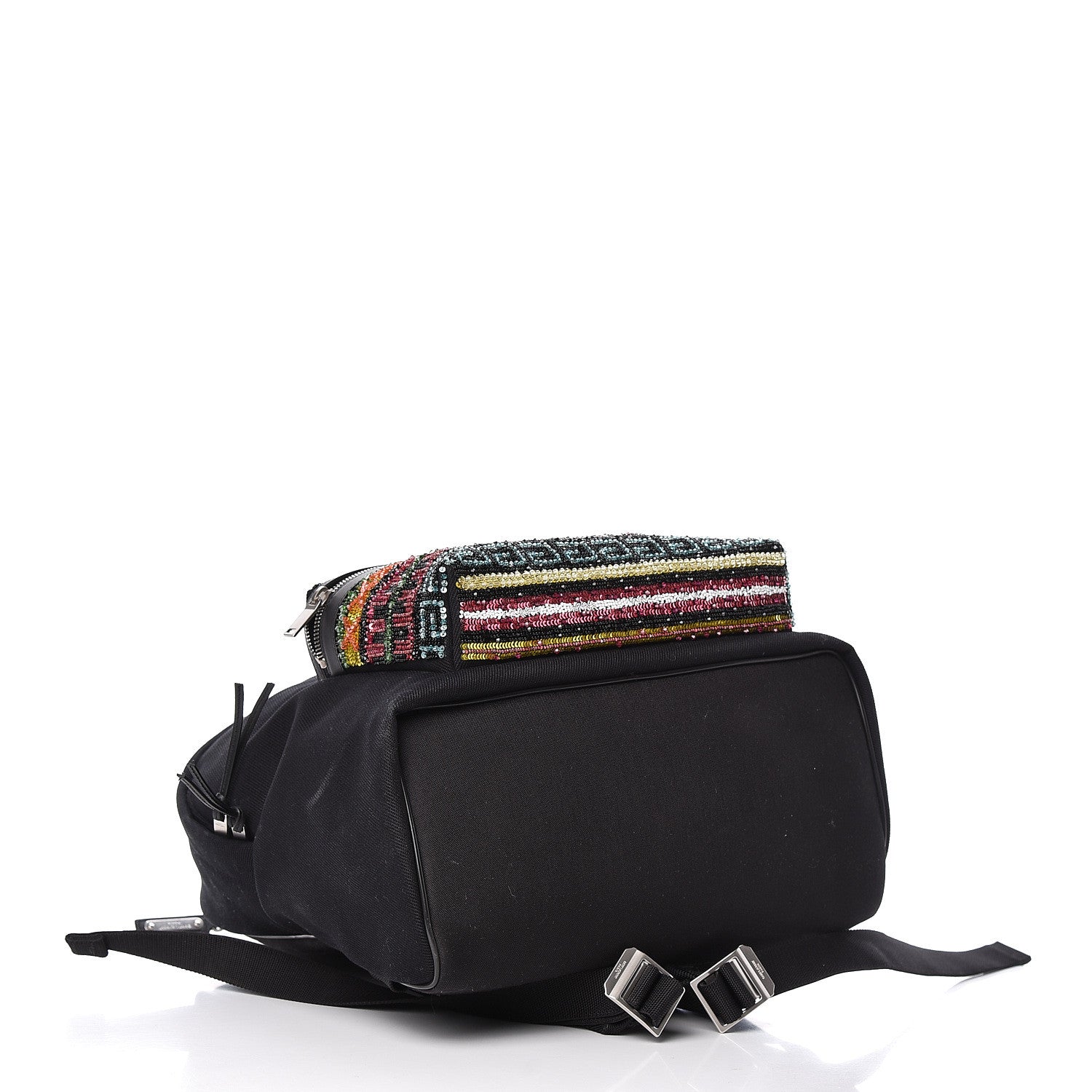 Saint Laurent Canvas Sequins City Backpack Black 4 of 11
