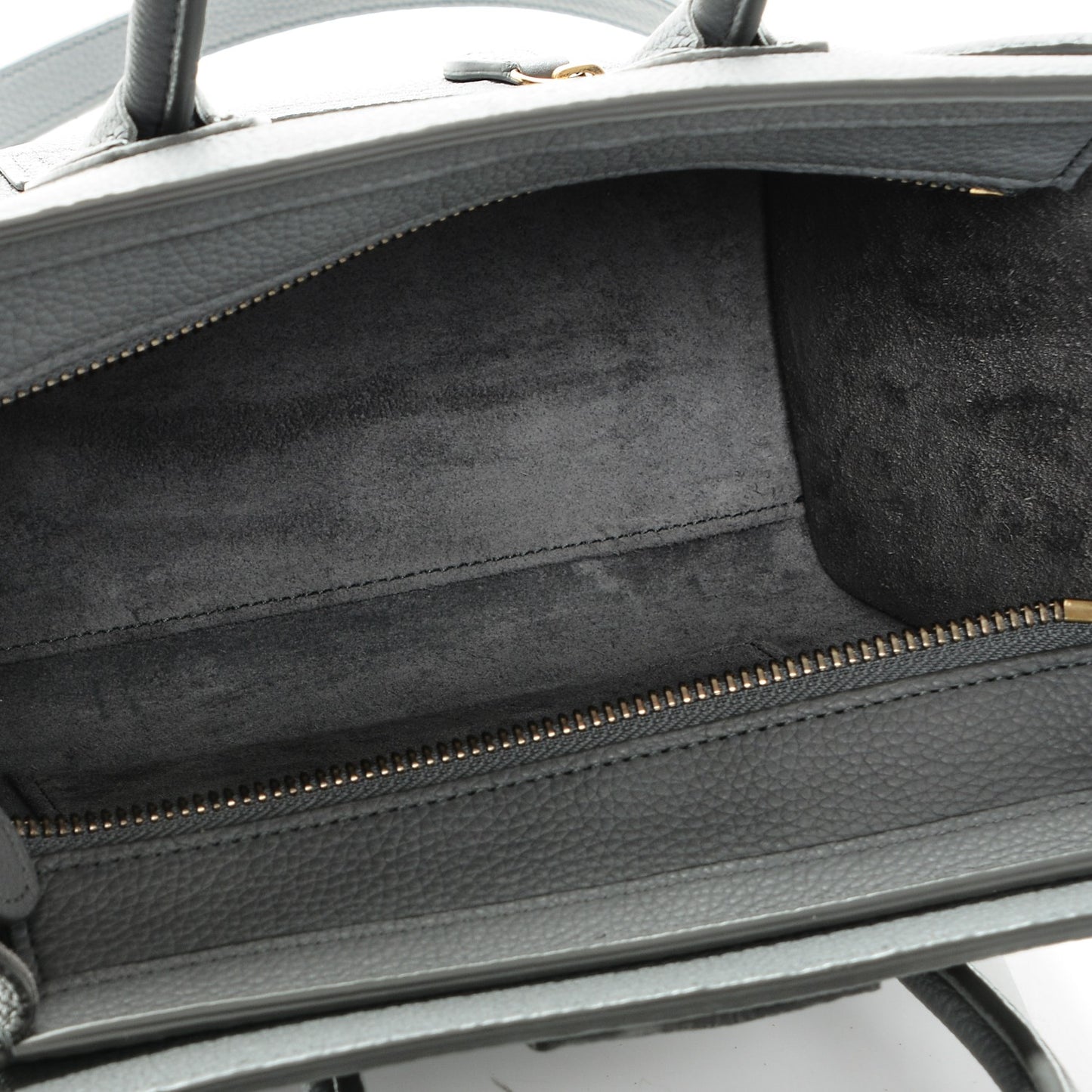 Baby Grained Calfskin Nano Luggage Kohl