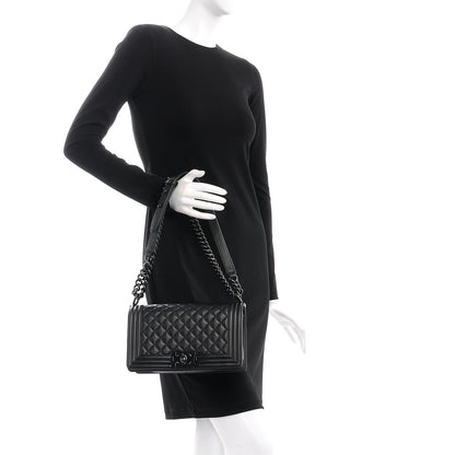 Chanel Caviar Quilted Medium Boy Flap So Black 3 of 8
