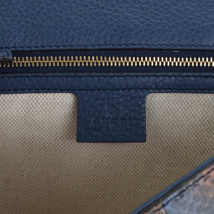 Gucci Python Medium Soho Clutch Blue Sienna 6 of 7