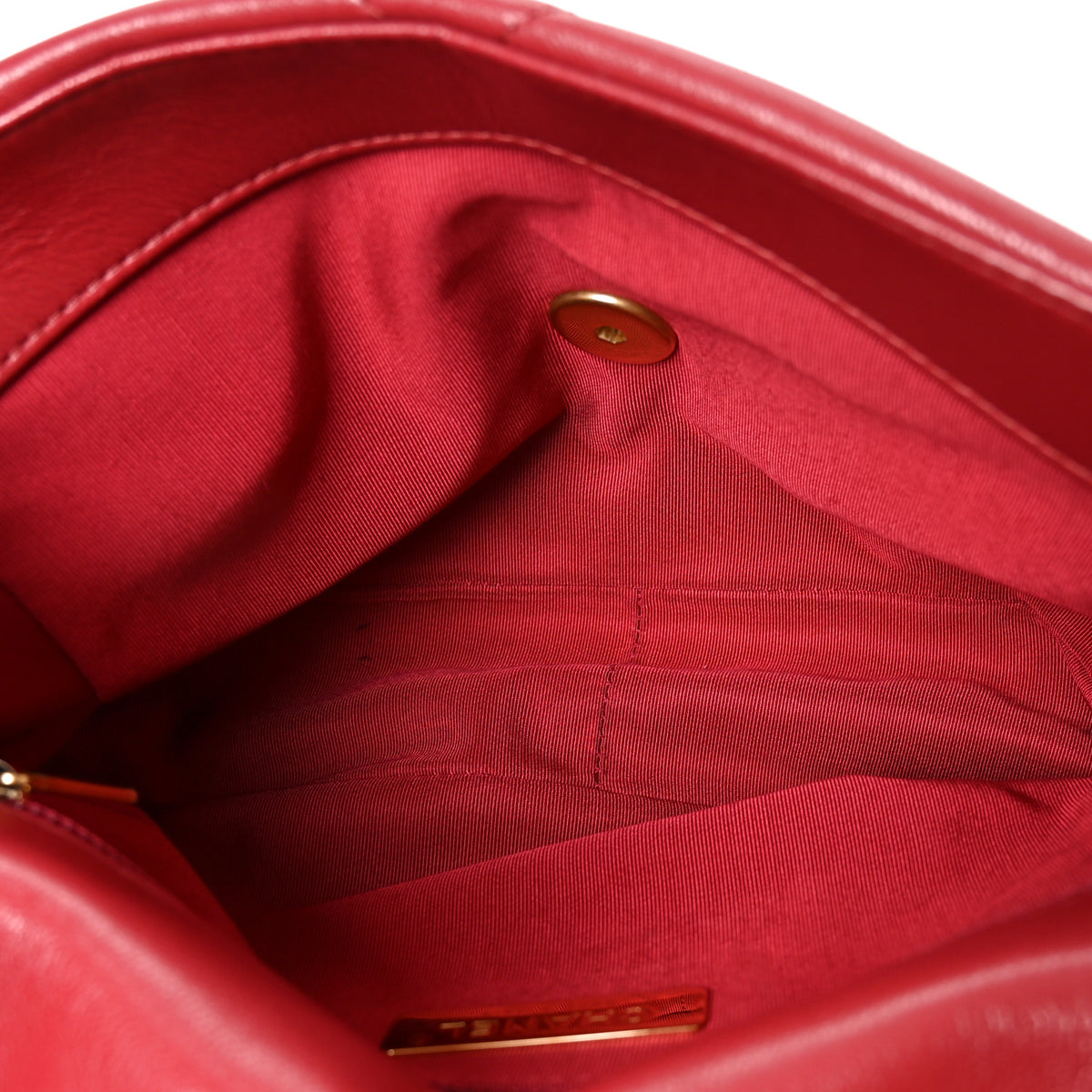 Goatskin Quilted Medium Chanel 19 Flap Red