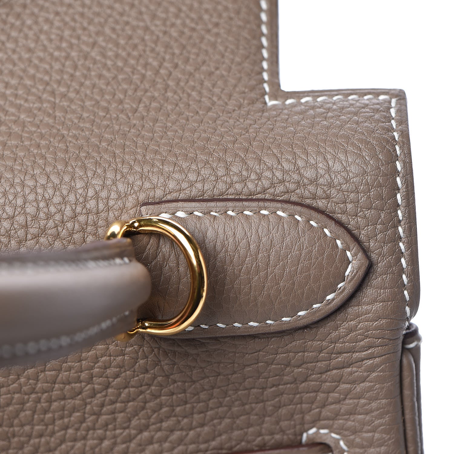 Hermes Togo Kelly Retourne 28 Etoupe 23 of 41