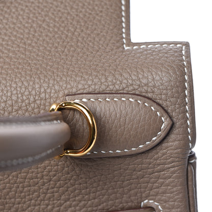 Hermes Togo Kelly Retourne 28 Etoupe 23 of 41