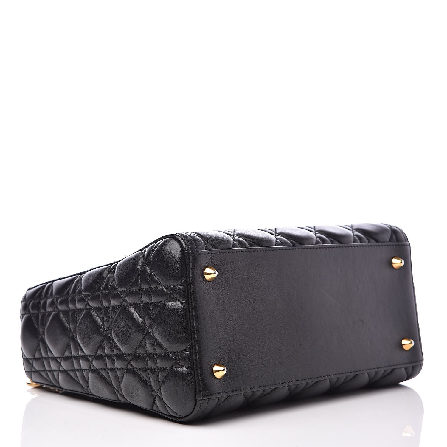 Christian Dior Lambskin Cannage Medium Lady Dior Black 4 of 14