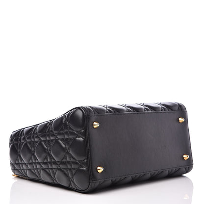 Christian Dior Lambskin Cannage Medium Lady Dior Black 4 of 14