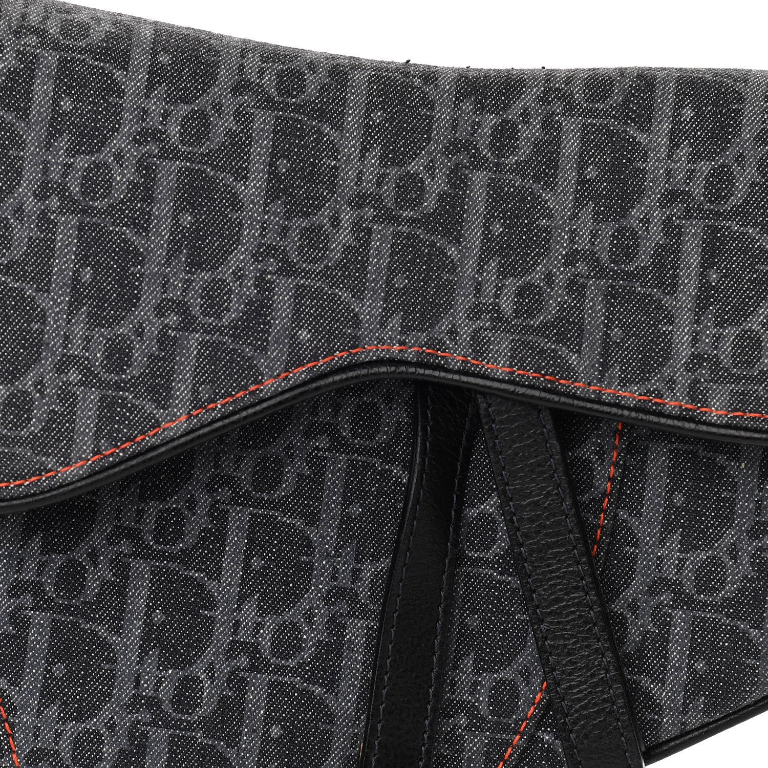 Christian Dior Denim Monogram Flight Saddle Bag 10 of 10