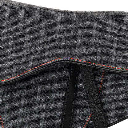 Christian Dior Denim Monogram Flight Saddle Bag 10 of 10